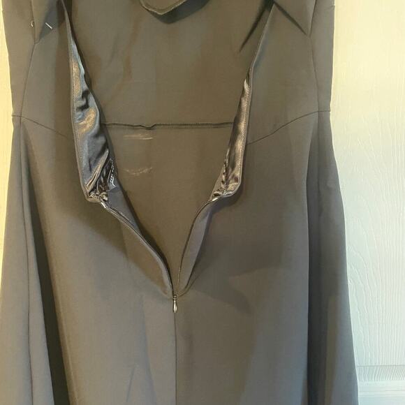 Zara woman plunging v neck, fit & flare open back party dress size large - Picture 7 of 12